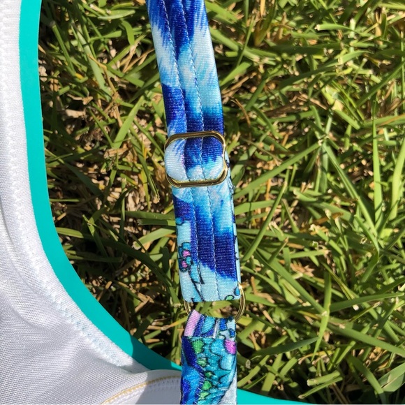 NEW Gottex Blue Print tummy Control Panel Swimsuit 8 - Picture 6 of 8